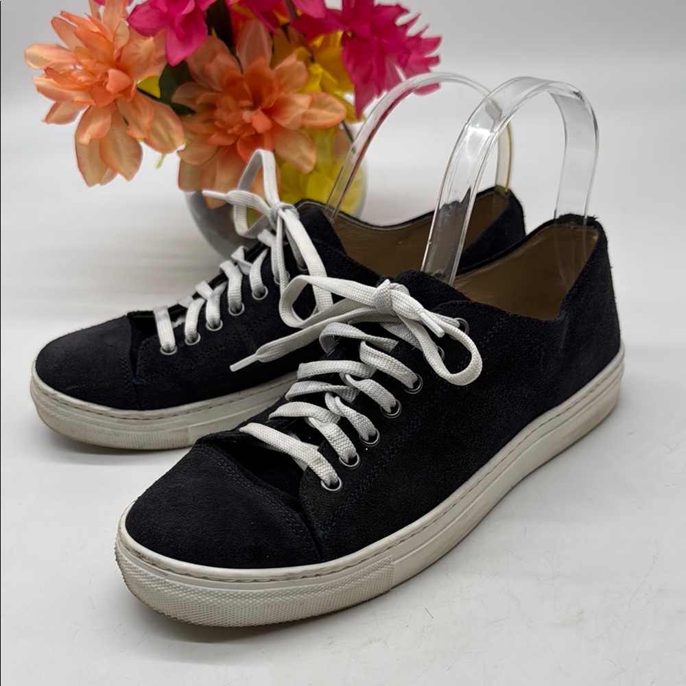 Michael Pasinkoff Black Suede Sneakers with White Laces SNK8164J